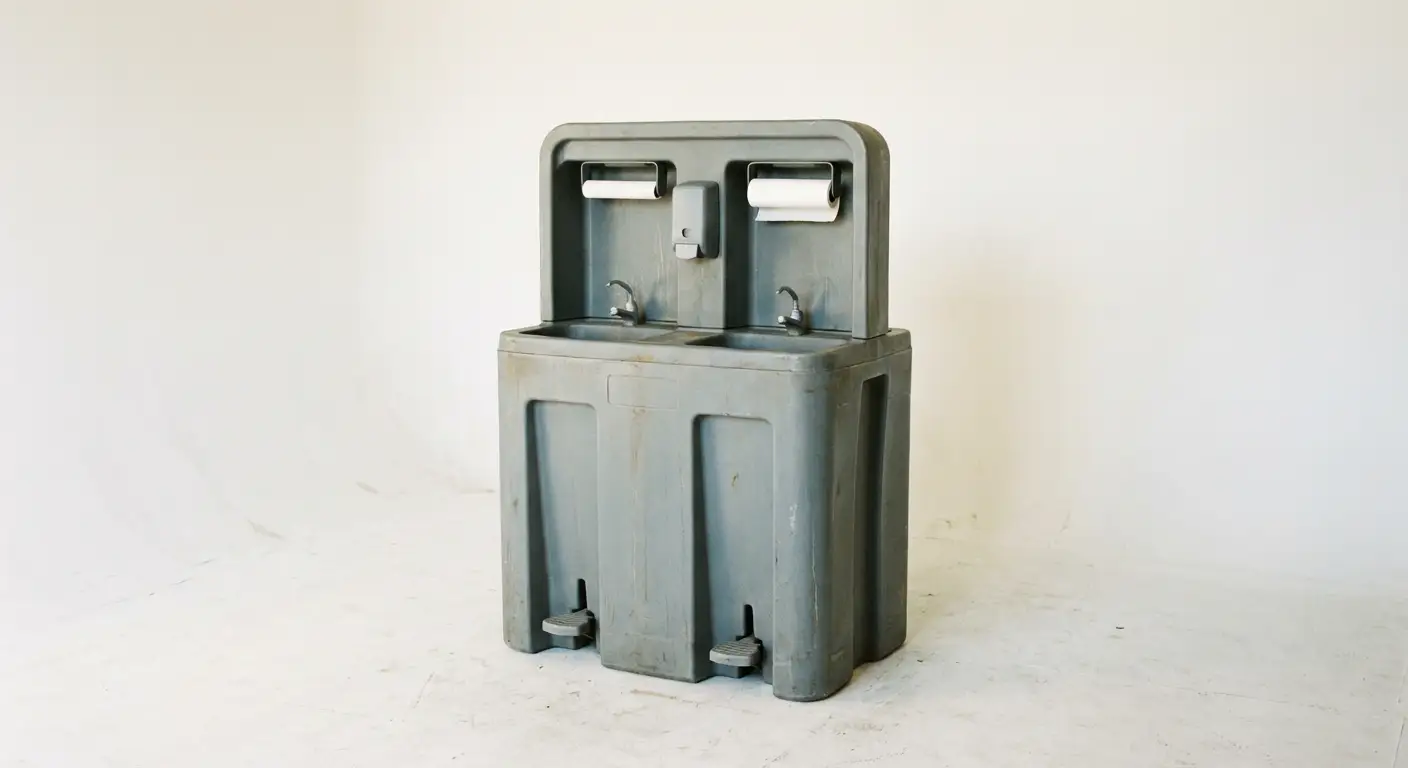 Portable hand wash station unit technical view in Lee's Summit, MO