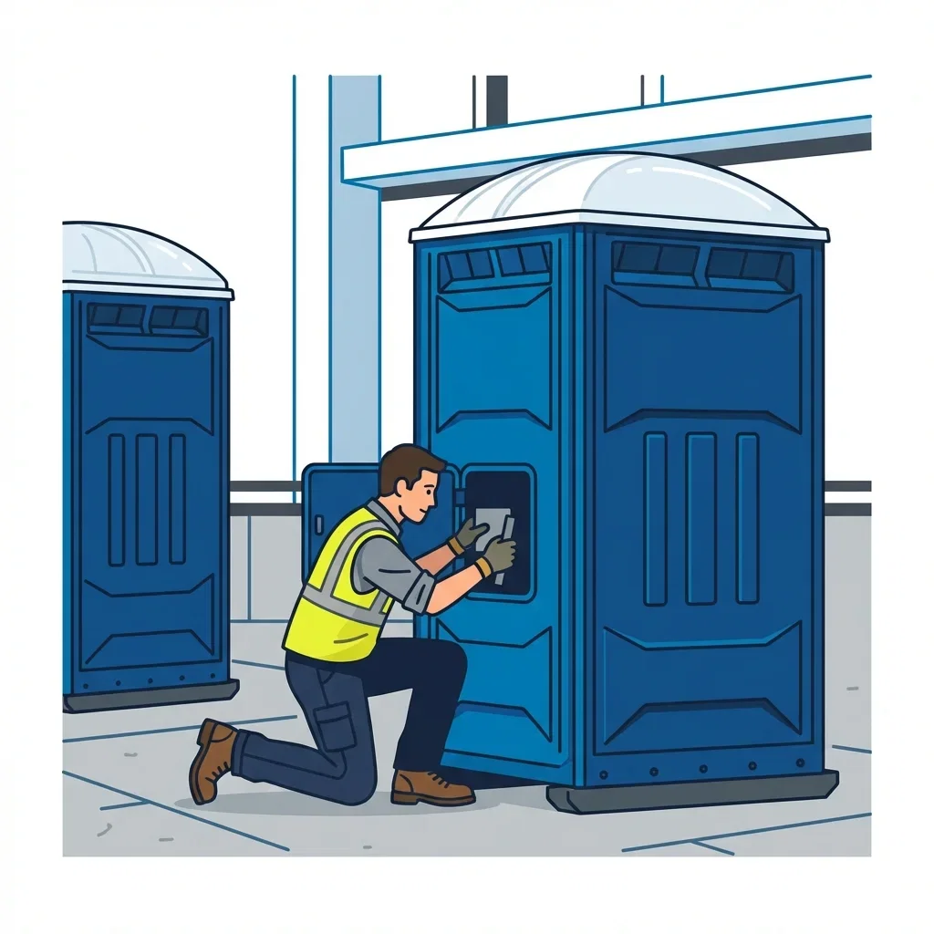 High-rise construction site sanitation logistics in Lee's Summit, MO